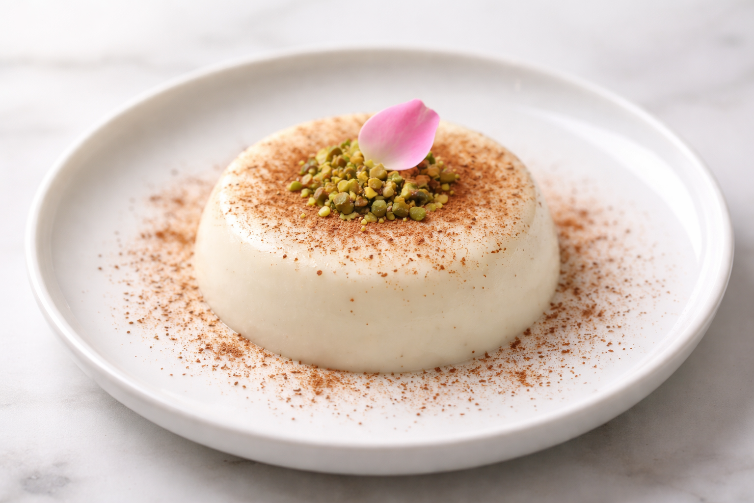 Özenle tabağa yerleştirilmiş ev yapımı Türk tatlısı sunumu